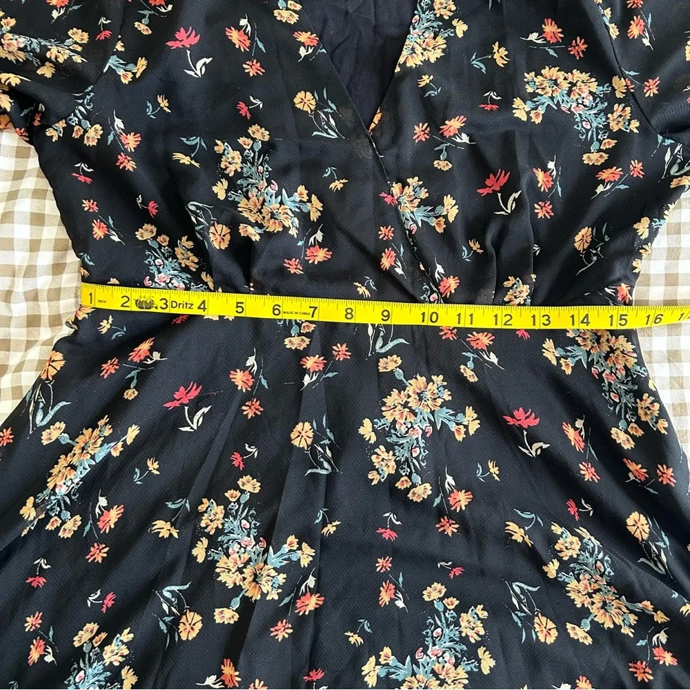 Free People Lilou Floral Bell Sleeve Mini Dress | Size L - Picture 10 of 15